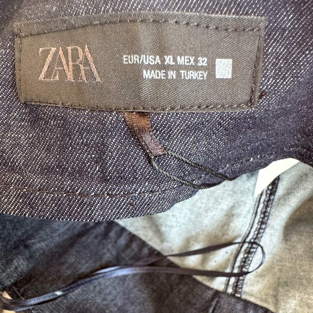 NWT ZARA STRAPPY DENIM MIDI DRESS SZ XL - Picture 6 of 7